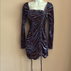 Wild Fable Blue and purple Long Sleeve Dress